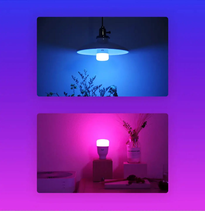 نورهای متفاوت لامپ هوشمند