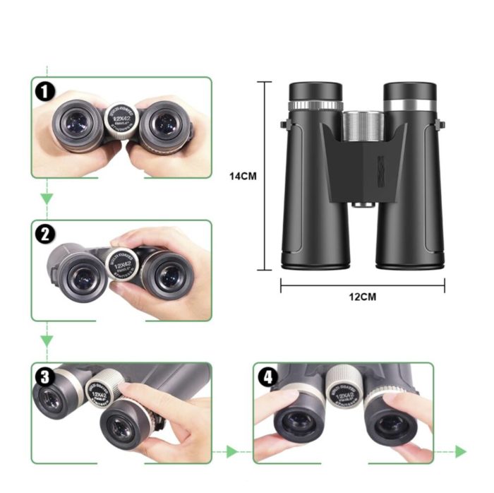 ابعاد و اجزای مختلف دوربین دو چشمی APL-RB10X42
